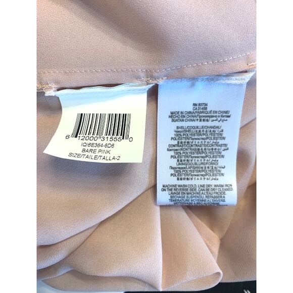 NWT BCBGMAXAZRIA Strapless Chiffon Formal Long Pink Dress | 2 - Picture 8 of 11